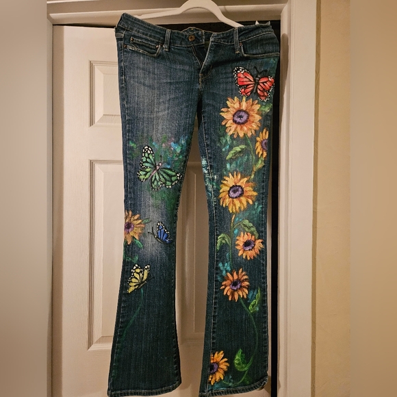 Levi's hand painted size 29/32 - Picture 1 of 8